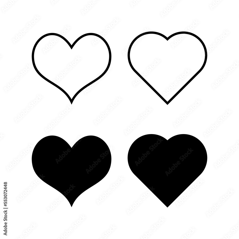 Love icon vector for web and mobile app. Heart sign and symbol. Like icon vector.