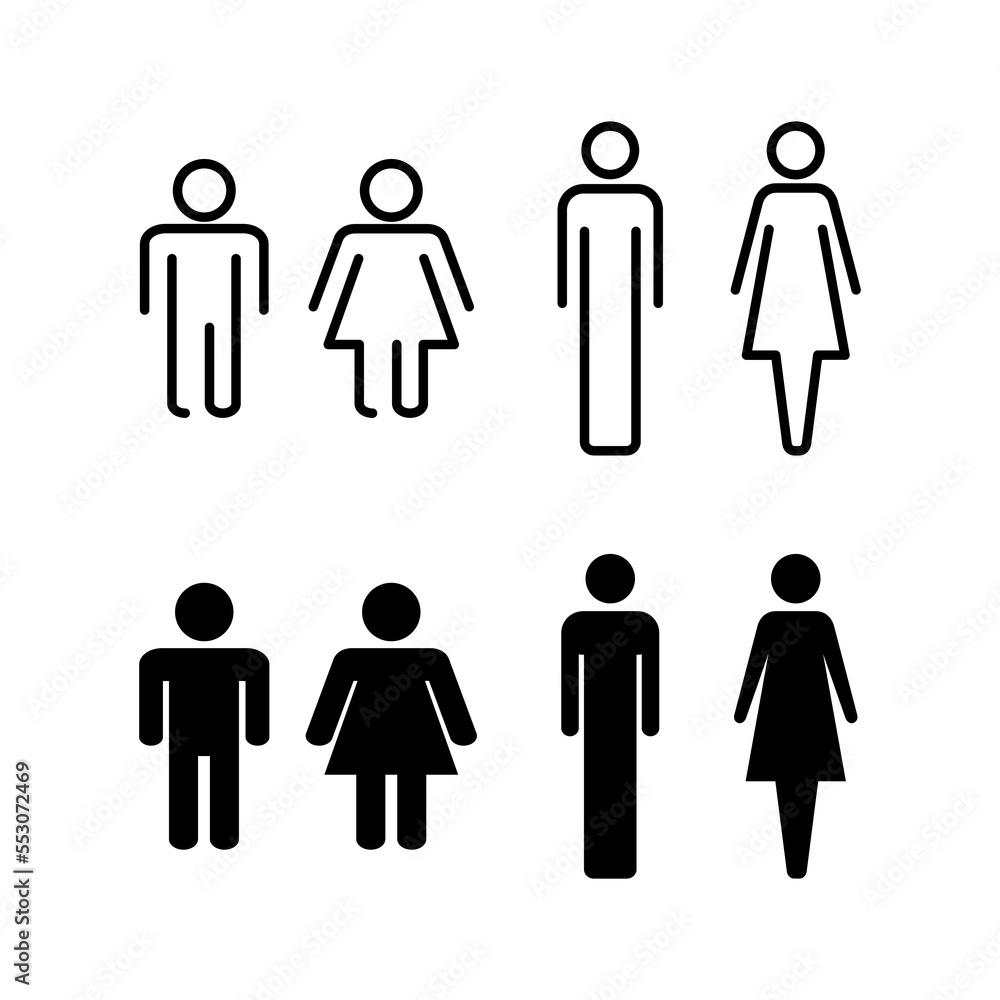 Man and woman icon vector for web and mobile app. male and female sign and symbol. Girls and boys Man and woman icon vector for web and mobile app. male and female sign and symbol. Girls and boys