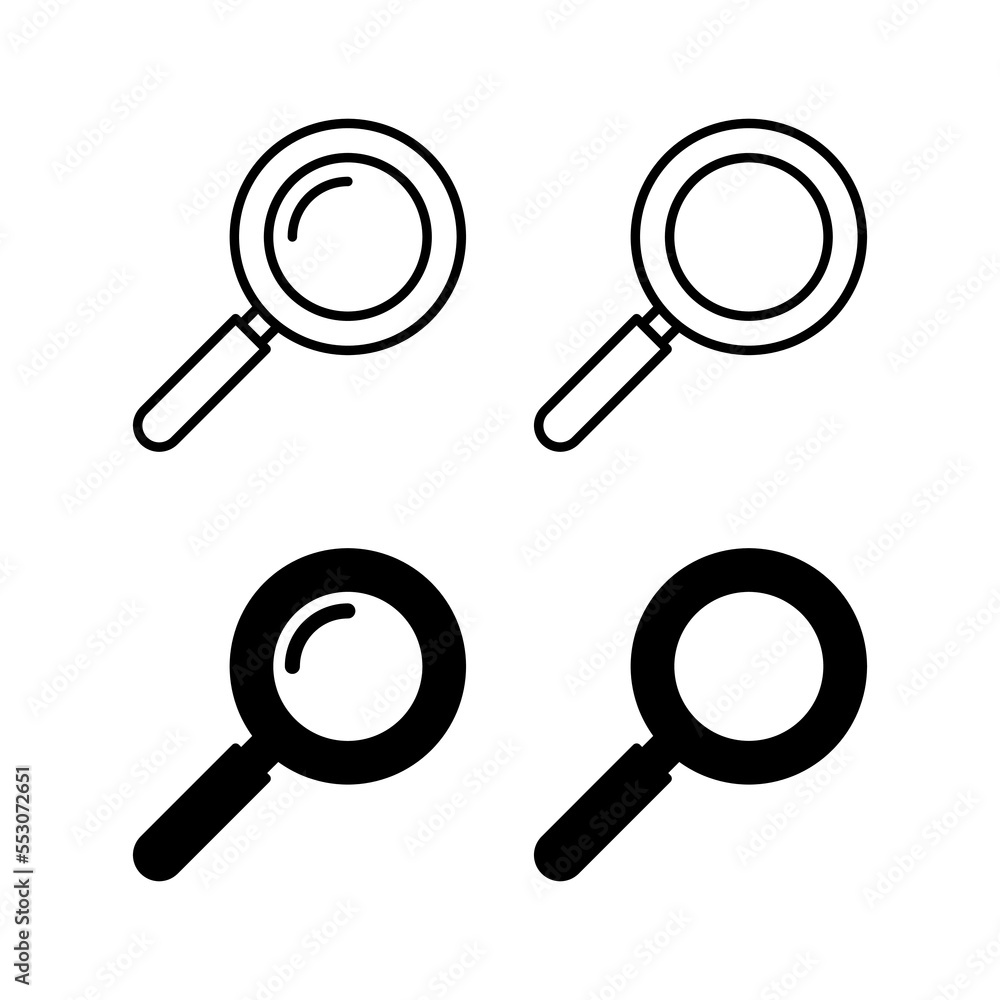 Search icon vector for web and mobile app. search magnifying glass sign and symbol Search icon vector for web and mobile app. search magnifying glass sign and symbol