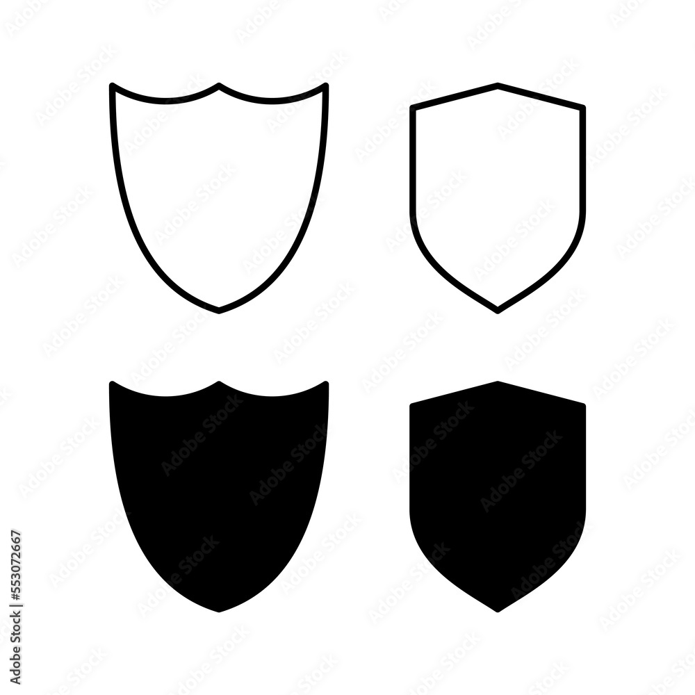 Shield icon vector for web and mobile app. Protection icon. Security sign and symbol Shield icon vector for web and mobile app. Protection icon. Security sign and symbol