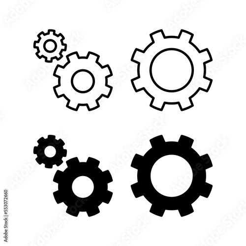 setting Icon vector for web and mobile app. Cog settings sign and symbol. Gear Sign