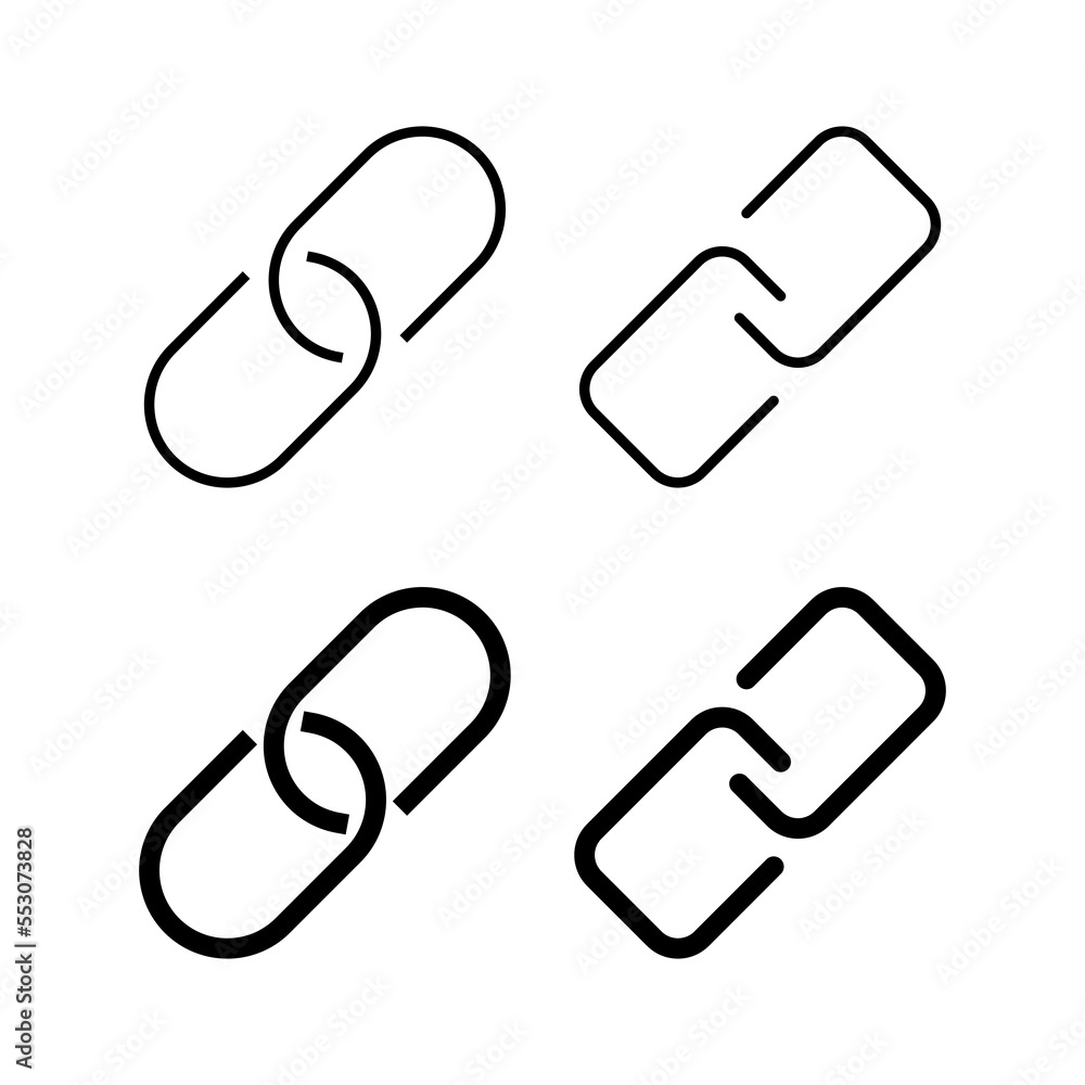 Link icon vector for web and mobile app. Hyperlink chain sign and symbol Link icon vector for web and mobile app. Hyperlink chain sign and symbol