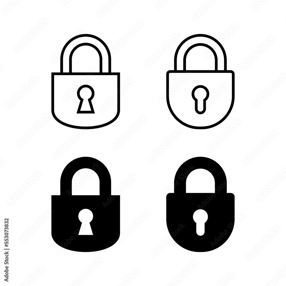 Lock icon vector for web and mobile app. Padlock sign and symbol. Encryption icon. Security symbol Lock icon vector for web and mobile app. Padlock sign and symbol. Encryption icon. Security symbol