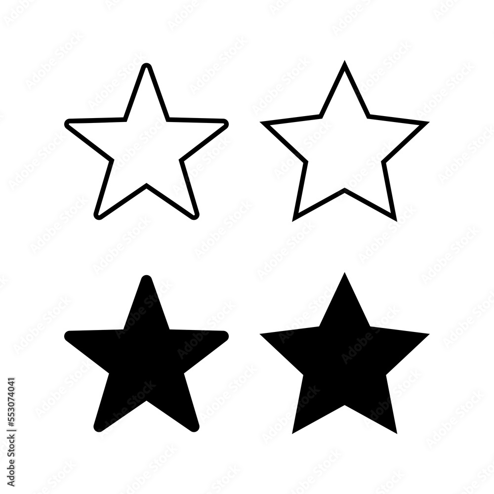 Star Icon vector for web and mobile app. rating sign and symbol. favourite star icon