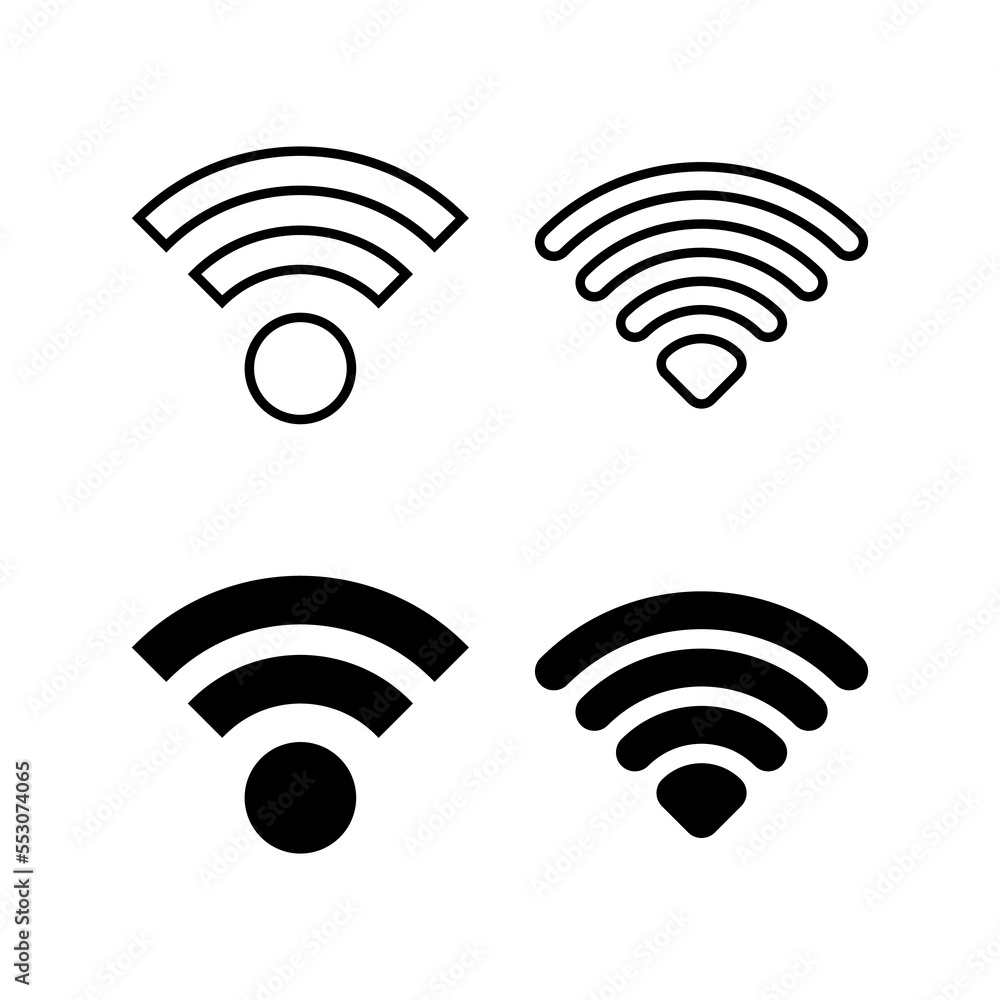 Wifi icon vector for web and mobile app. signal sign and symbol. Wireless icon Wifi icon vector for web and mobile app. signal sign and symbol. Wireless icon