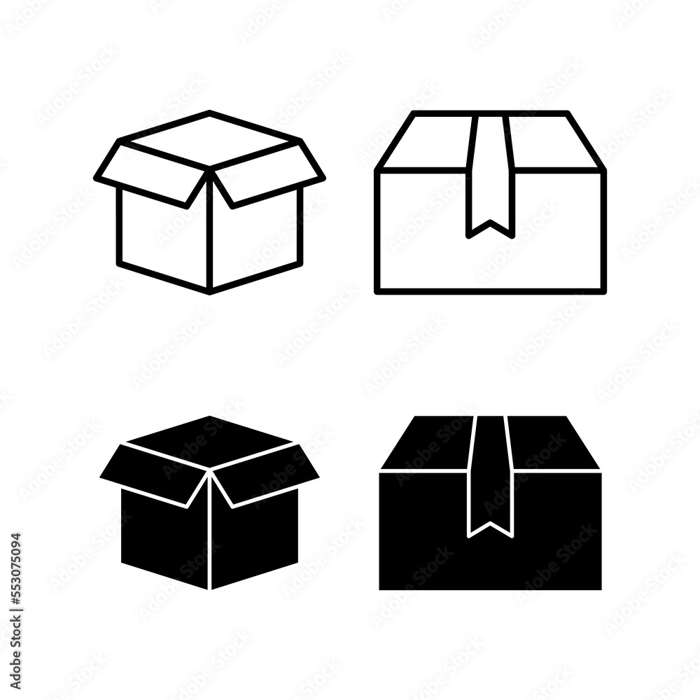 Box icon vector for web and mobile app. box sign and symbol, parcel, package Box icon vector for web and mobile app. box sign and symbol, parcel, package
