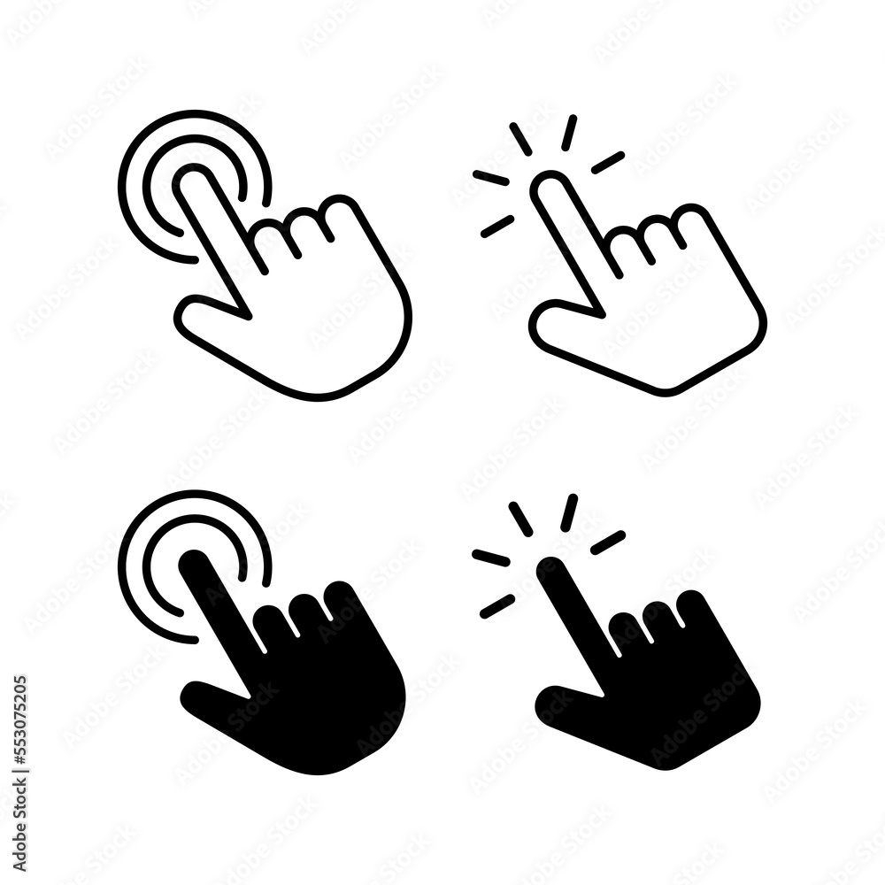 Fototapeta premium Hand click icon vector for web and mobile app. pointer sign and symbol. hand cursor icon