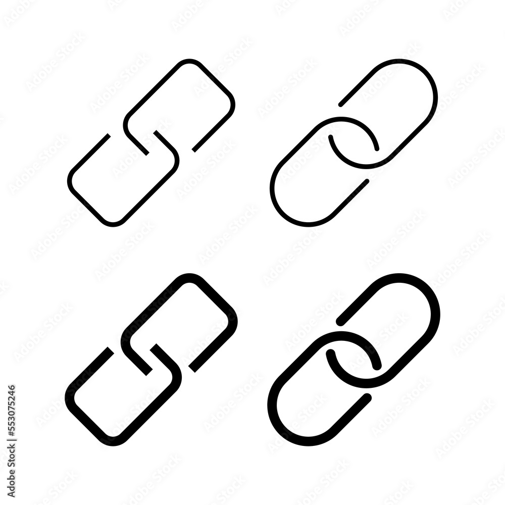 Link icon vector for web and mobile app. Hyperlink chain sign and symbol Link icon vector for web and mobile app. Hyperlink chain sign and symbol
