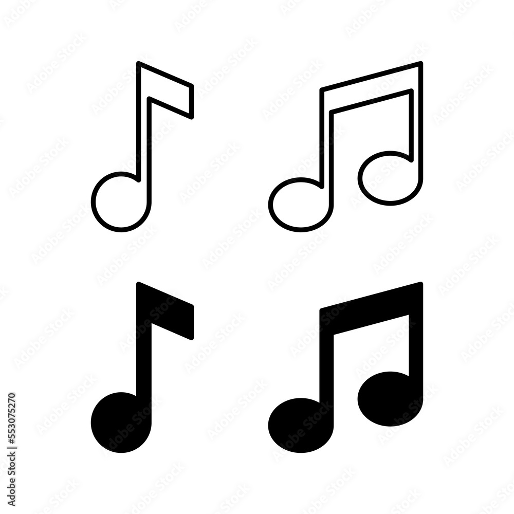 Music icon vector for web and mobile app. note music sign and symbol Music icon vector for web and mobile app. note music sign and symbol