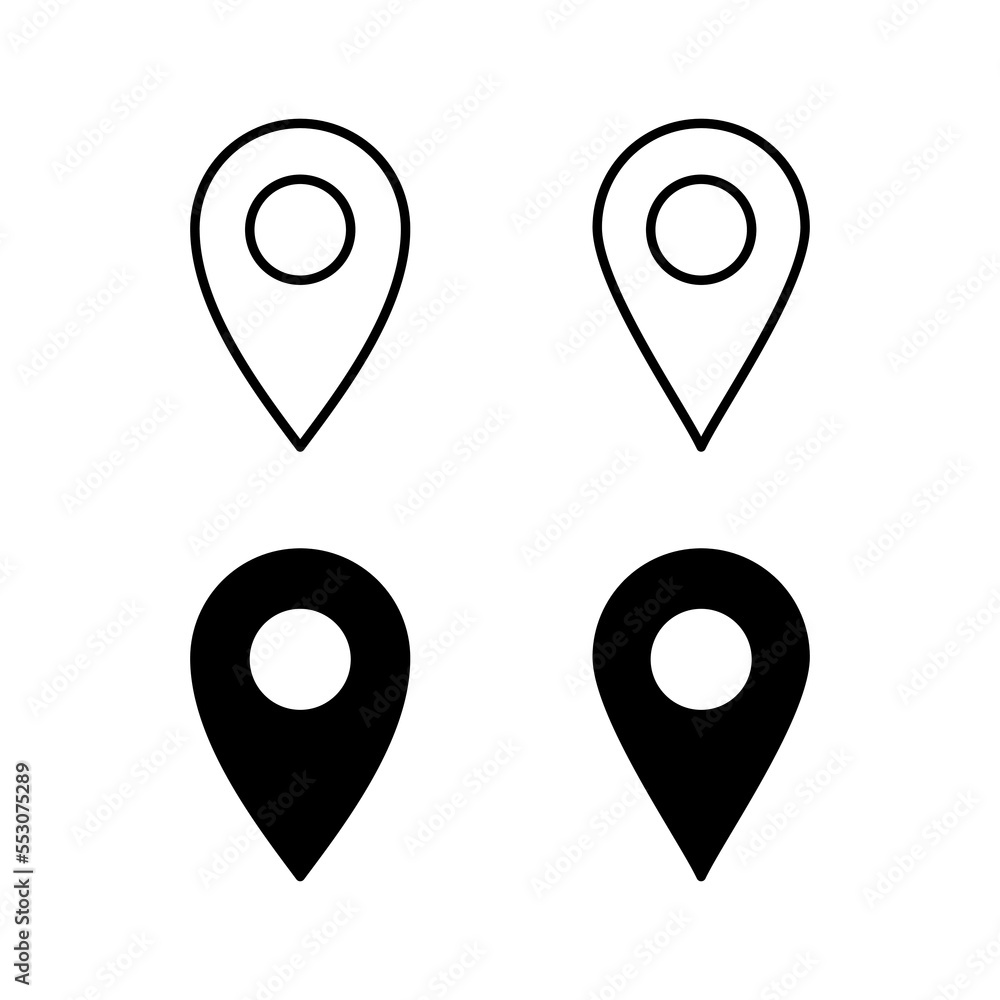 Pin icon vector for web and mobile app. Location sign and symbol. destination icon. map pin Pin icon vector for web and mobile app. Location sign and symbol. destination icon. map pin