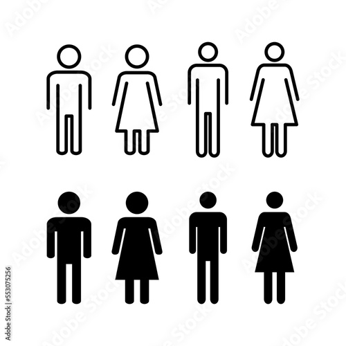 Man and woman icon vector for web and mobile app. male and female sign and symbol. Girls and boys