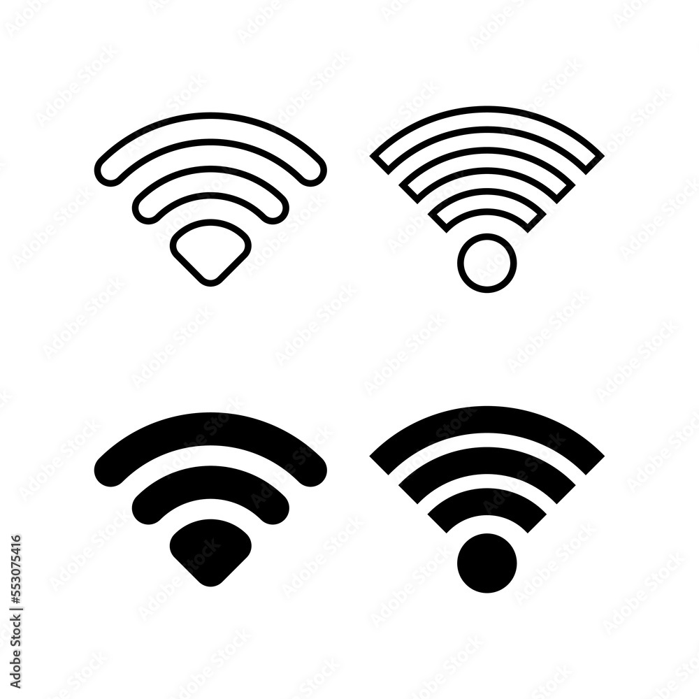 Wifi icon vector for web and mobile app. signal sign and symbol. Wireless icon Wifi icon vector for web and mobile app. signal sign and symbol. Wireless icon