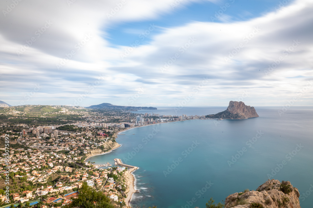 Fototapeta premium Panorama from Mirador Morro de Toix in Calpe, Alicante, Spain