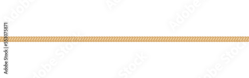 Nautical loops. Vector knots for rope. Realistic knot round and square borders. Marine ropes
