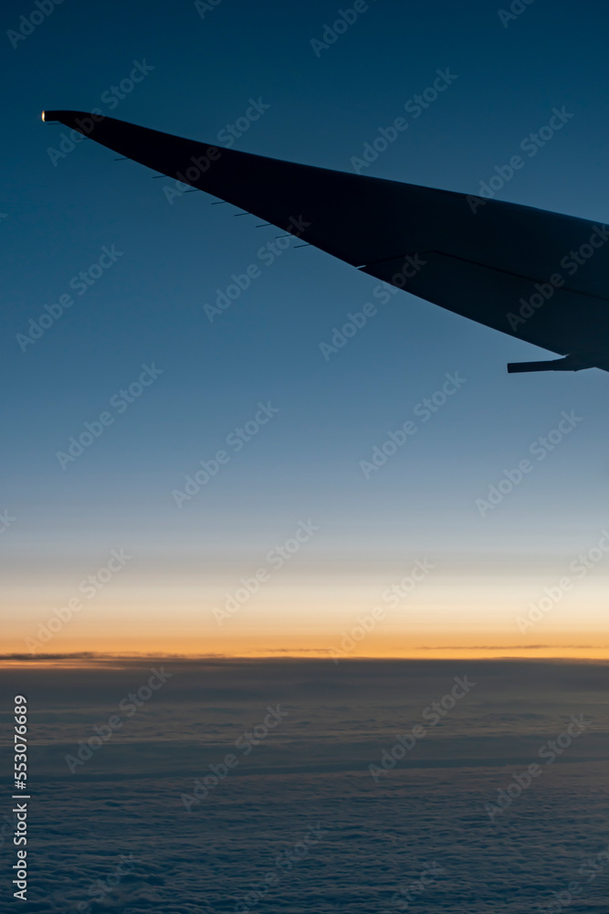 Fototapeta premium View through an airplane window.