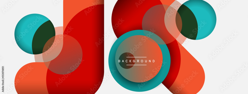 Vector round shapes circles minimal geometric background. Vector illustration for wallpaper banner background or landing page Vector round shapes circles minimal geometric background. Vector illustration for wallpaper banner background or landing page