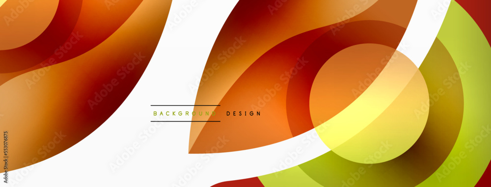 Fototapeta premium Creative geometric wallpaper. Minimal abstract background. Circle wave and round shapes composition vector illustration for wallpaper banner background or landing page