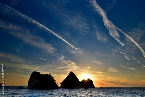 海の夕日