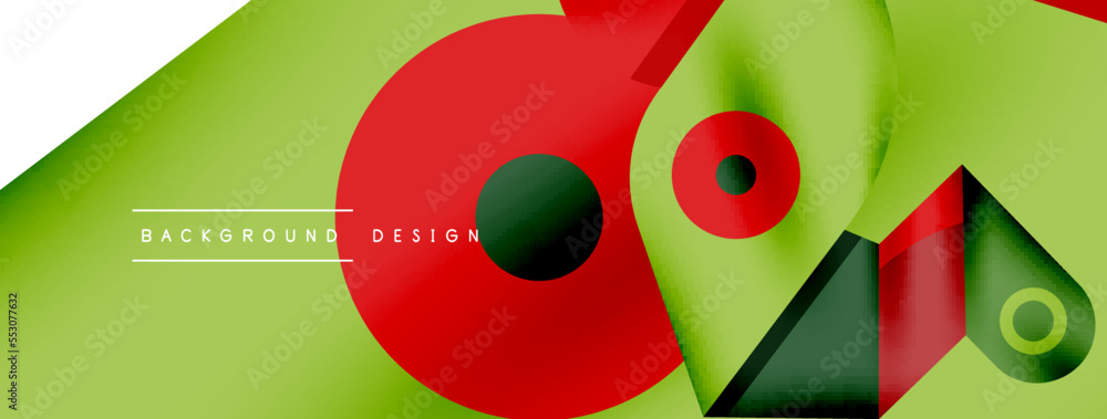 Creative bright geometric wallpaper. Minimal abstract background. Circles lines shapes composition vector illustration for wallpaper banner background or landing page Creative bright geometric wallpaper. Minimal abstract background. Circles lines shapes composition vector illustration for wallpaper banner background or landing page