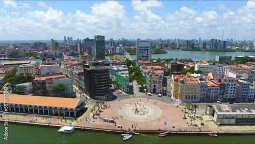 Marco Zero do Recife, Pernambuco Nordeste do Brasil, importante ponto turístico da Cidade