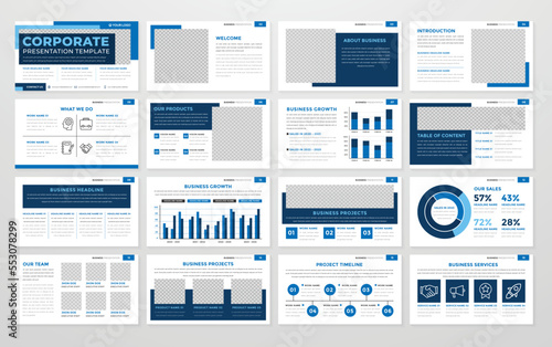 business brochure template with abstract style use for corporate presentation