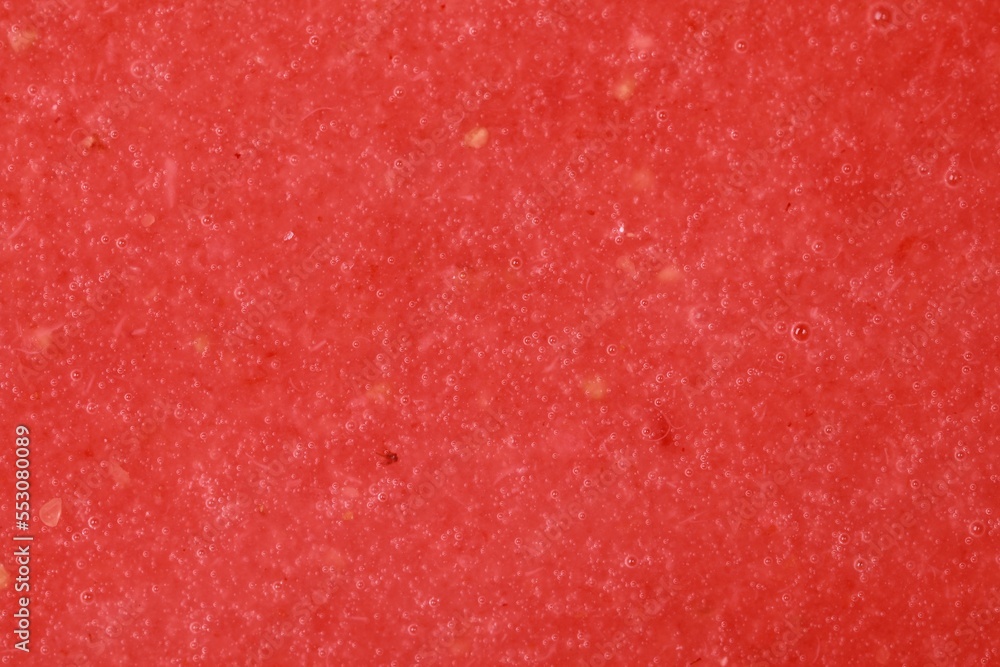 Fototapeta premium Tasty fresh berry smoothie as background, top view