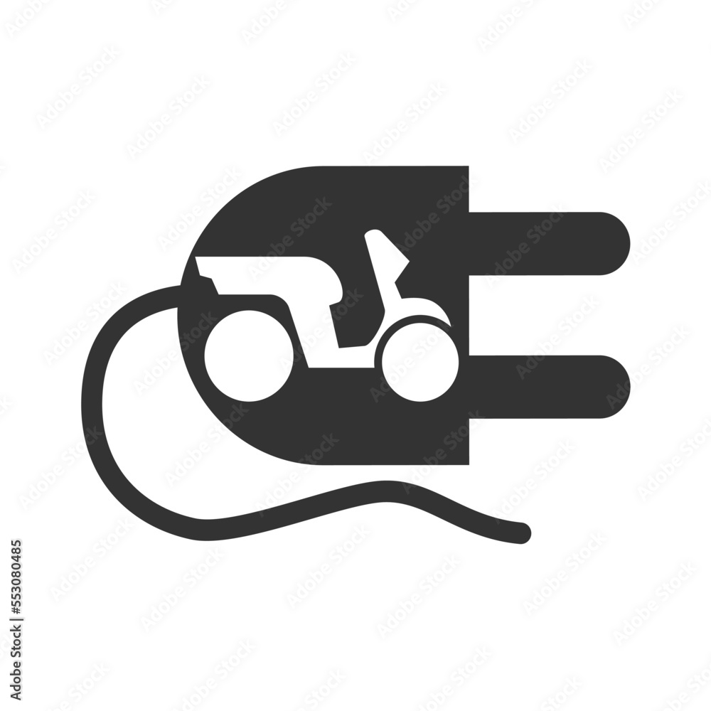 Electric car with plug Logo template Icon Illustration Brand Identity Electric car with plug Logo template Icon Illustration Brand Identity