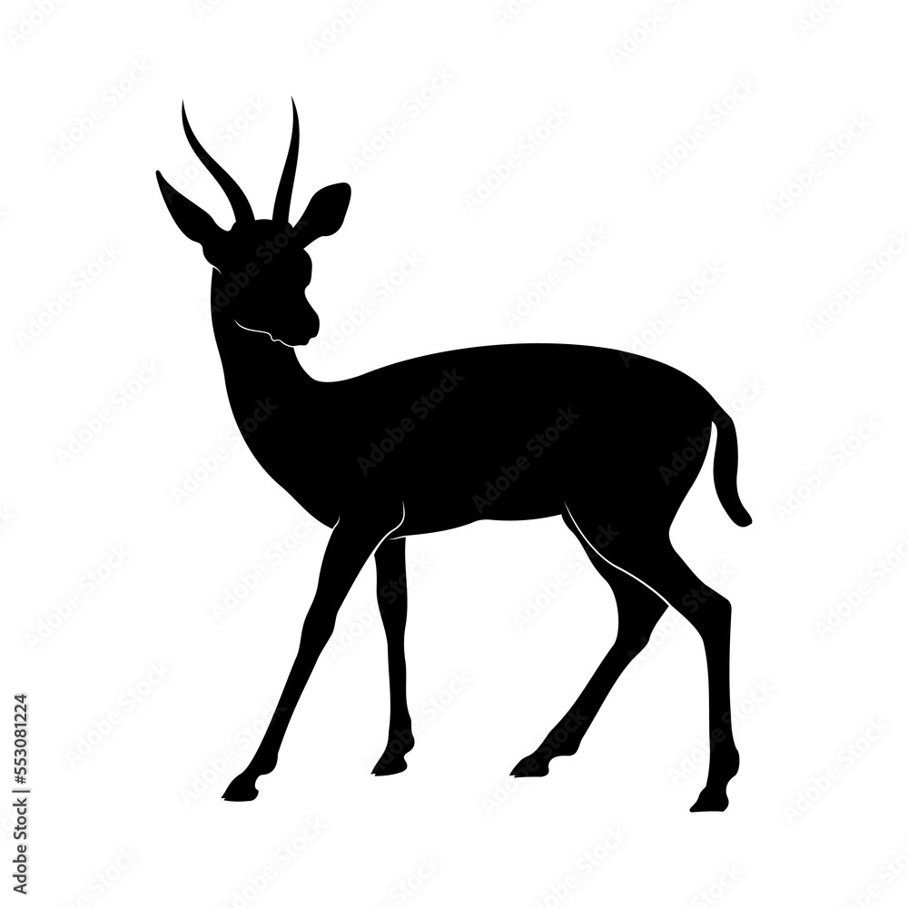 Deer animal silhouette on white background Deer animal silhouette on white background