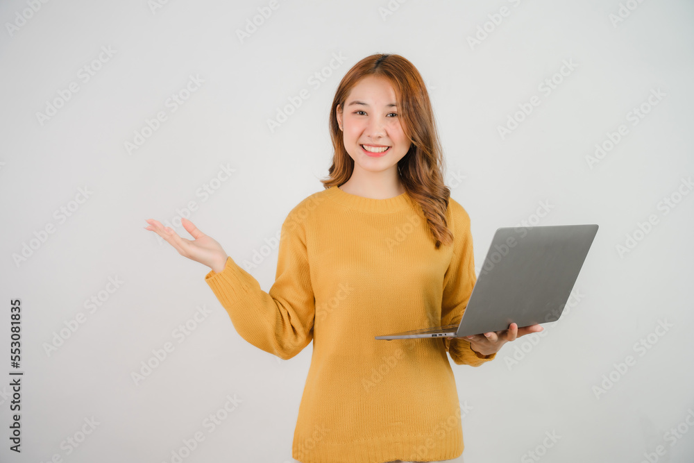 portrait of attractive asian woman isolated on white background portrait of attractive asian woman isolated on white background