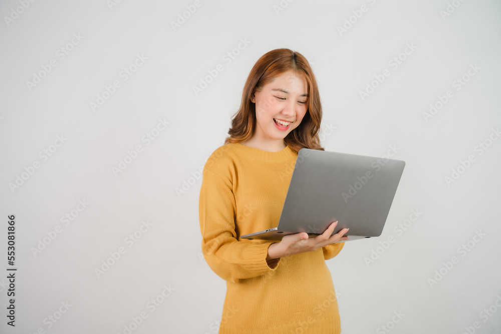 portrait of attractive asian woman isolated on white background portrait of attractive asian woman isolated on white background