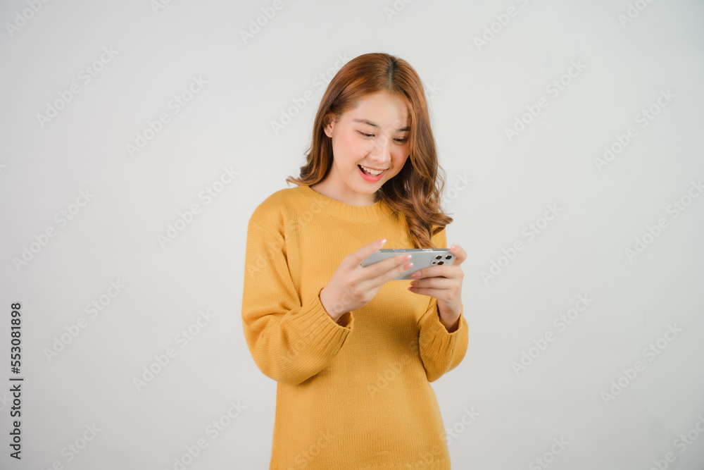 portrait of attractive asian woman isolated on white background portrait of attractive asian woman isolated on white background