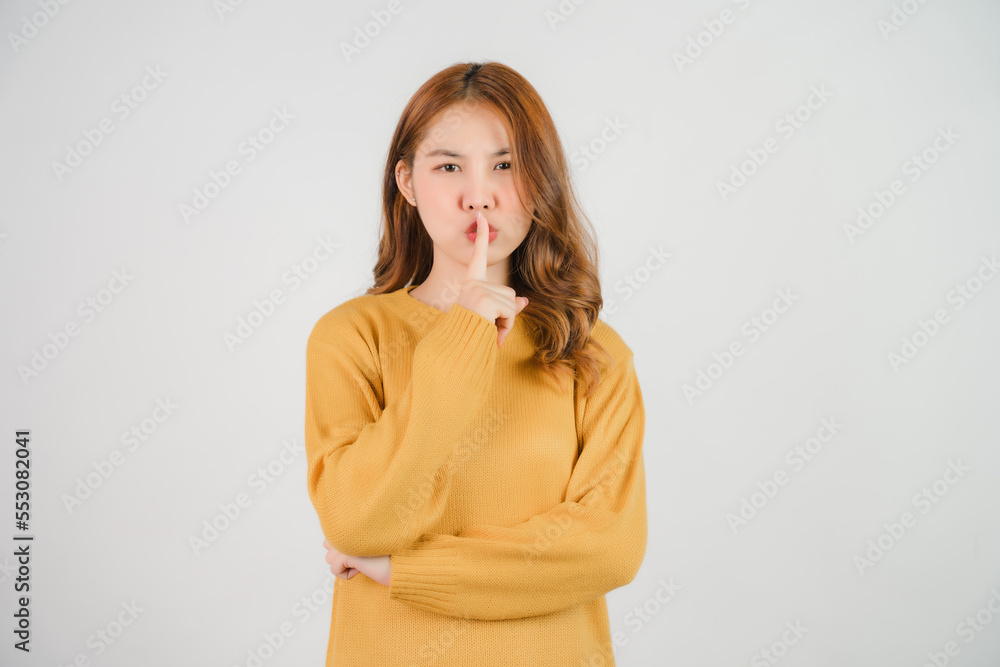 portrait of attractive asian woman isolated on white background portrait of attractive asian woman isolated on white background