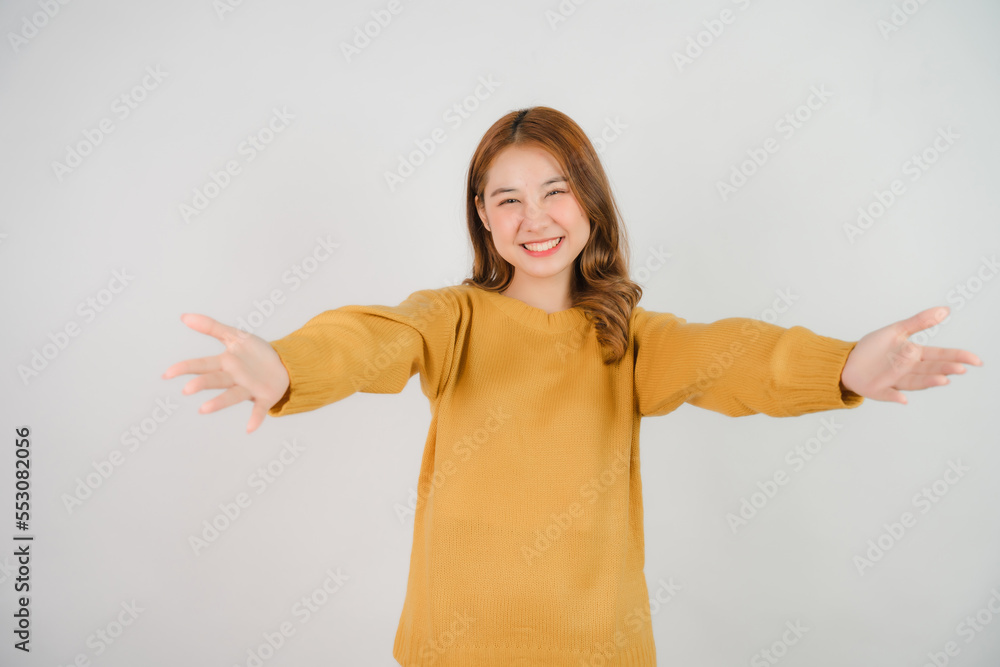 portrait of attractive asian woman isolated on white background portrait of attractive asian woman isolated on white background
