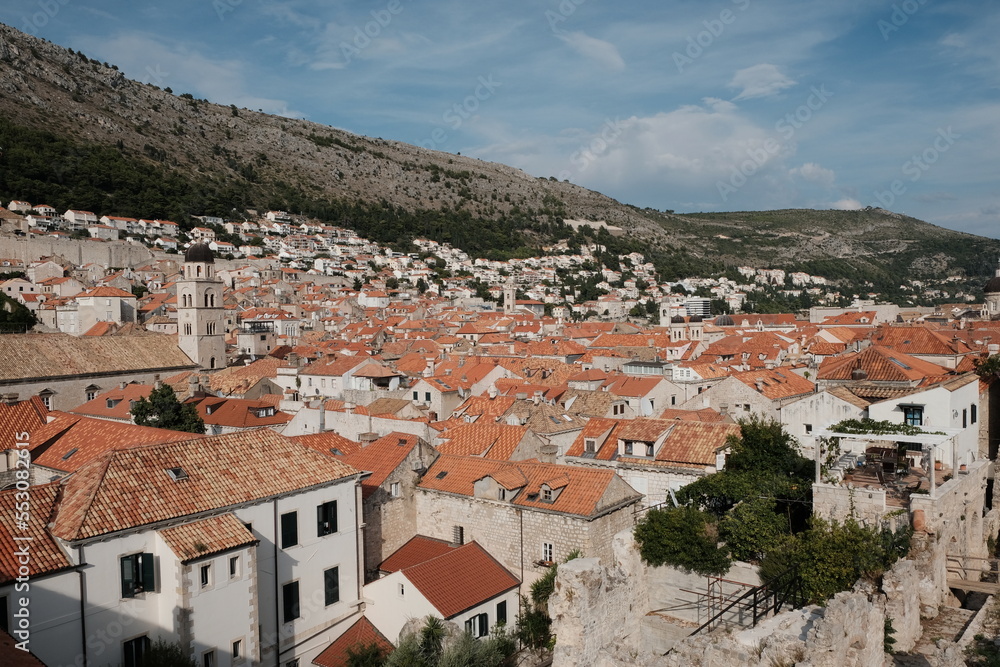 dubrovnik croatia old town red tile roofs beautiful history