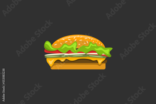Illustration vector graphic of burger