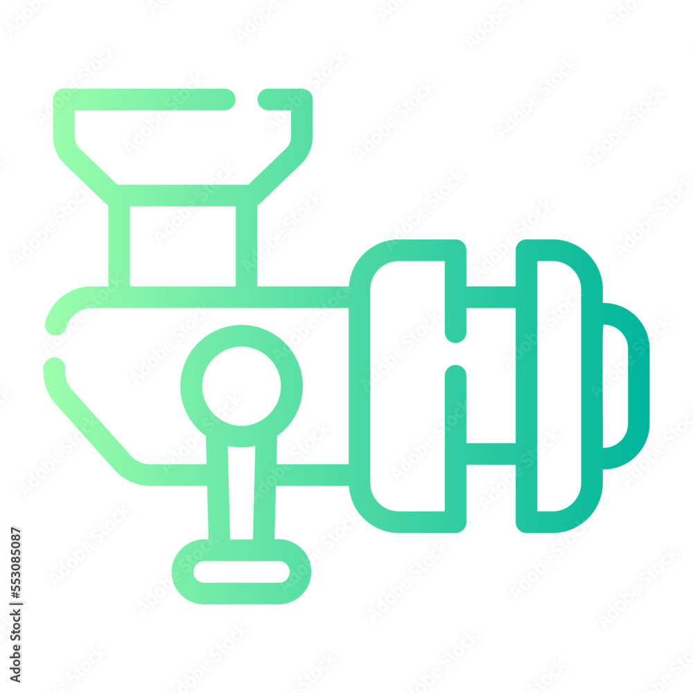 fishing reel gradient icon fishing reel gradient icon