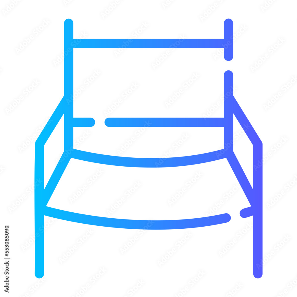 folding chair gradient icon folding chair gradient icon