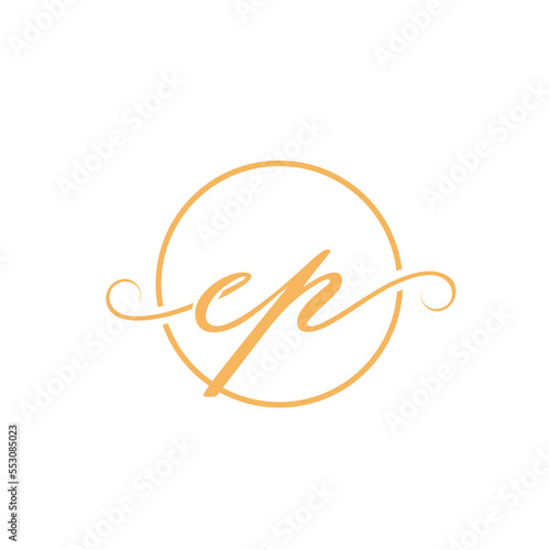 letter e and p logo