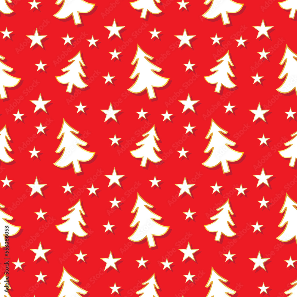 Red Christmas Tree Pattern Red Christmas Tree Pattern