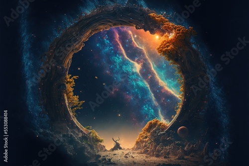 Space portal to another world
