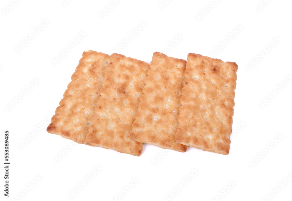 Cracker isolated on white background Cracker isolated on white background