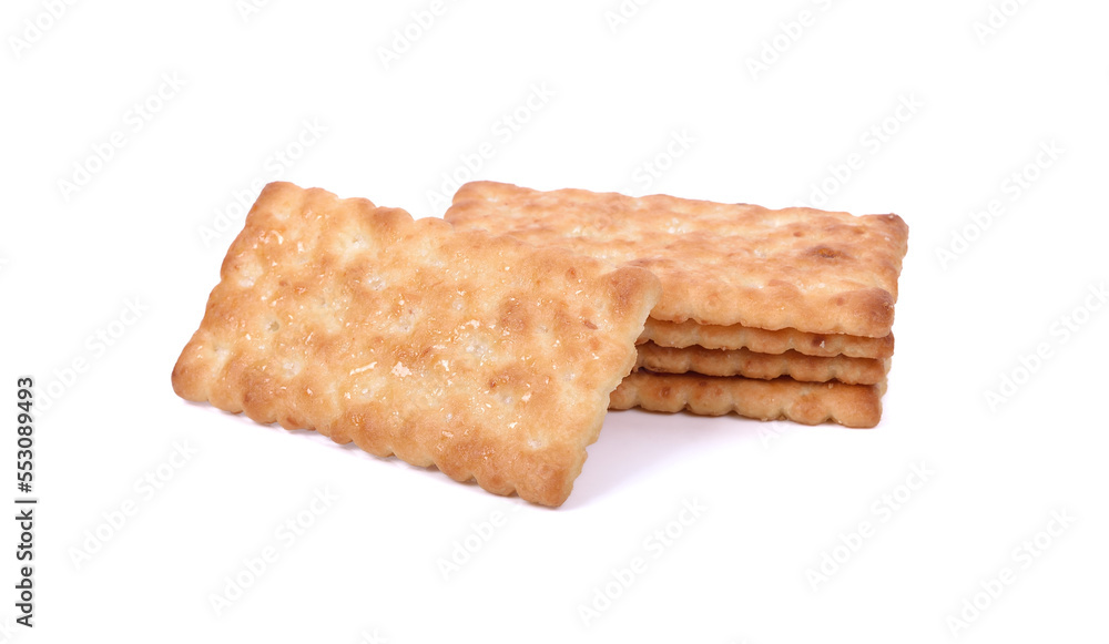 Cracker isolated on white background Cracker isolated on white background