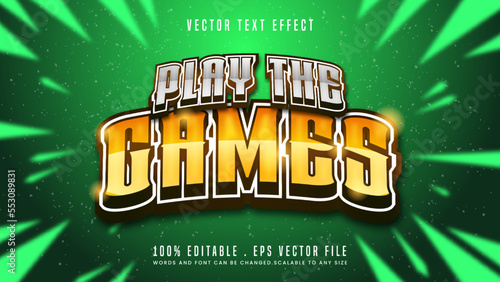 Play the games 3d editable text effect font style