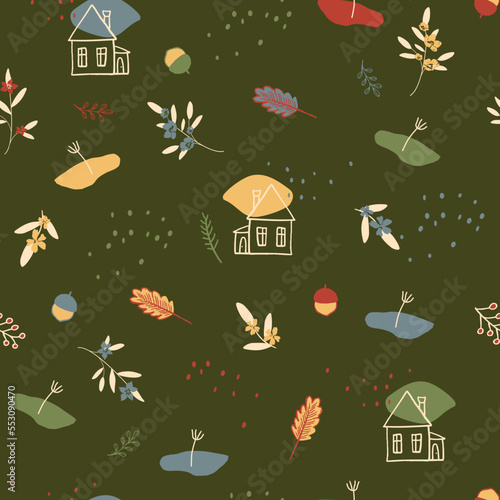Cute, thanksgiving, autumn colors, organic, rustic, christmas, trendy, conversational positive letter and words, seamless floral pattern, fashion, textile, tshirt, girls, kids, sustainable