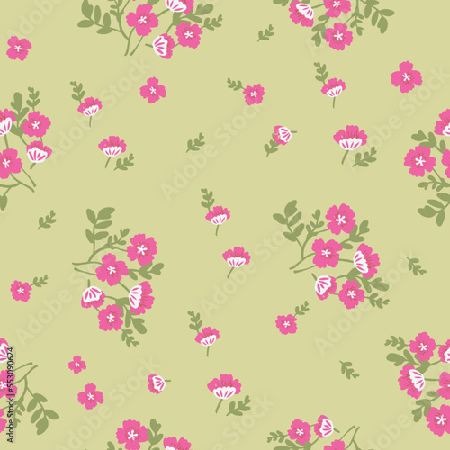 Cute, seamless, print, floral pattern, conversational,  pattern, colorful doodle flowers, hand drawn florals for textile, fabric, clothing, tshirt, wallpaper, packaging, sweatshirt, kids, girls, women
