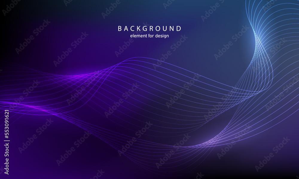 Abstract background. Wave element for design. Digital frequency track equalizer. Stylized line art. Colorful shiny wave with lines created using blend tool. Curved wavy line smooth stripe. Vector. Abstract background. Wave element for design. Digital frequency track equalizer. Stylized line art. Colorful shiny wave with lines created using blend tool. Curved wavy line smooth stripe. Vector.
