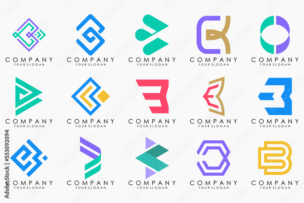 abstract letter B logo icon set. design for business of luxury, elegant, simple. abstract letter B logo icon set. design for business of luxury, elegant, simple.