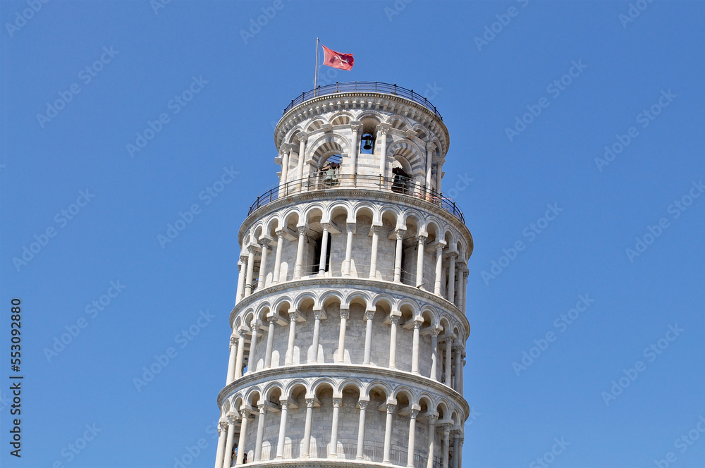 The Leaning Tower of Pisa at Italy, Europe.