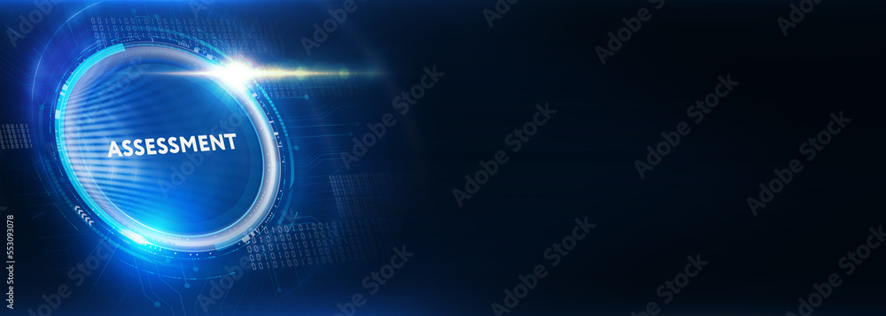 Business, Technology, Internet and network concept. Assessment analysis evaluation measure. 3d illustration