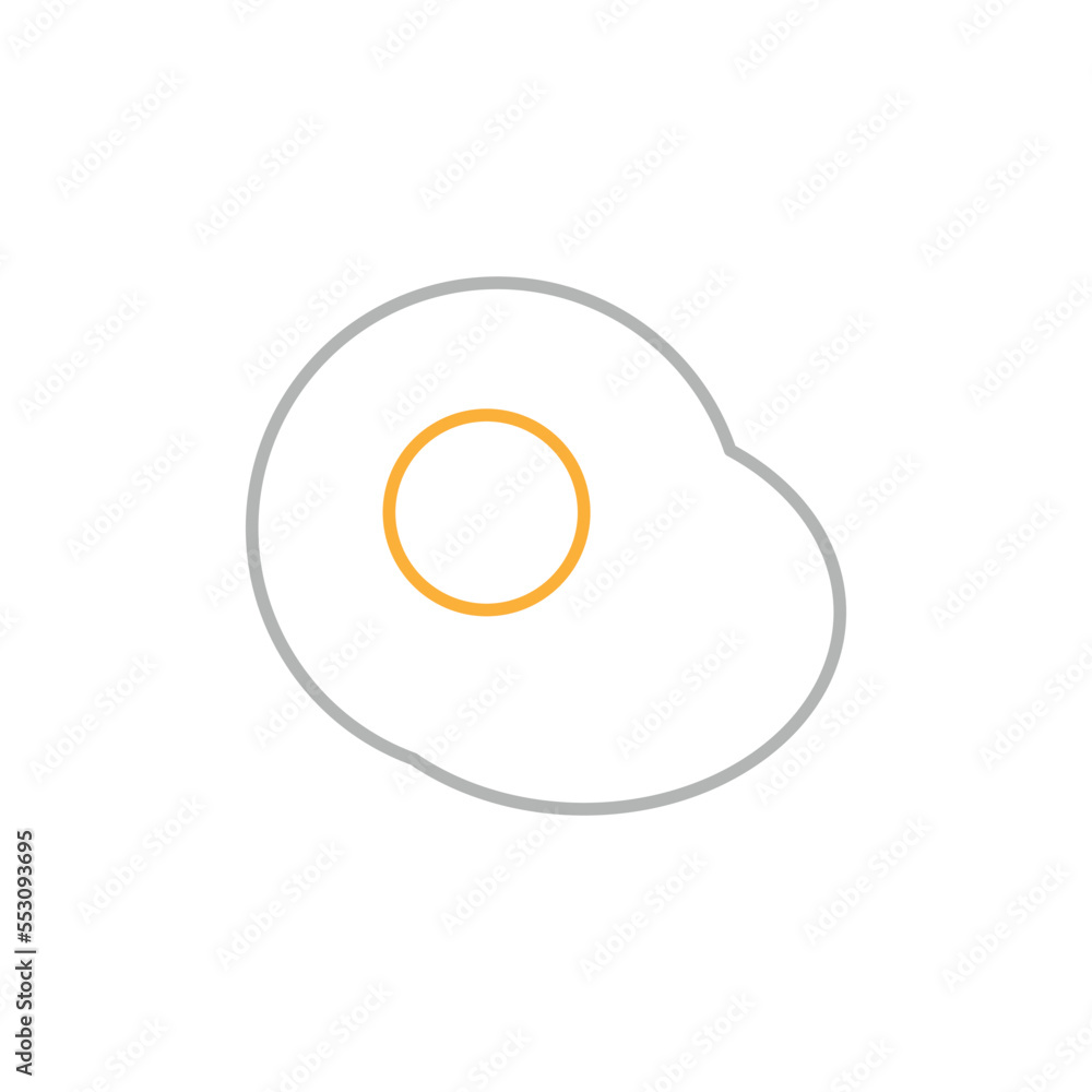 Omelet icon line design template vector isolated illustration Omelet icon line design template vector isolated illustration